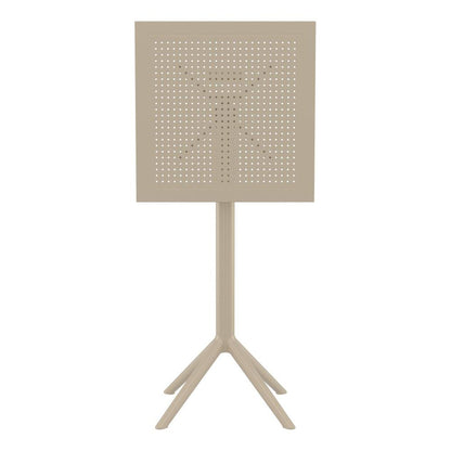 Sky Square Folding Bar Table 24 inch Taupe