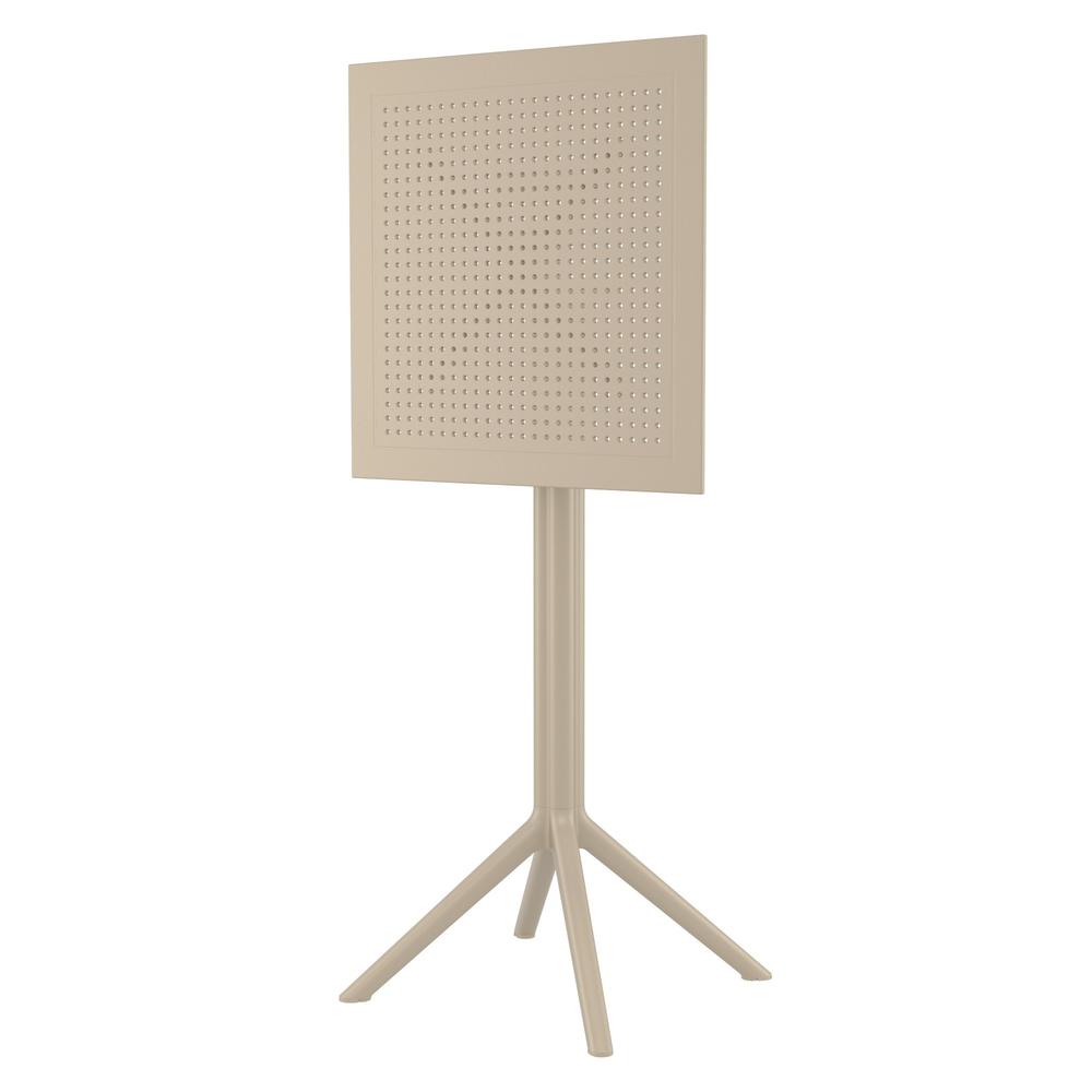 Sky Square Folding Bar Table 24 inch Taupe
