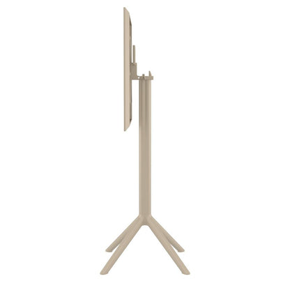 Sky Square Folding Bar Table 24 inch Taupe