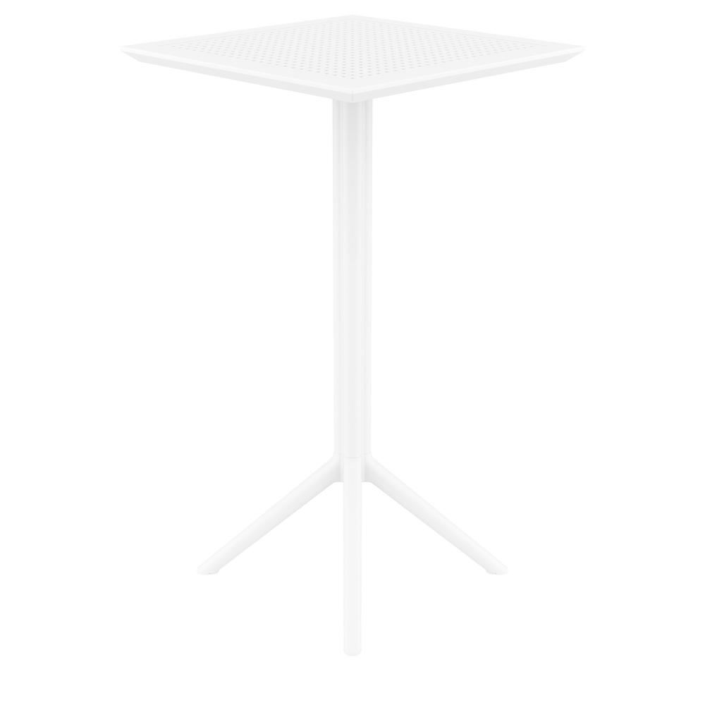 Sky Square Folding Bar Table 24 inch White