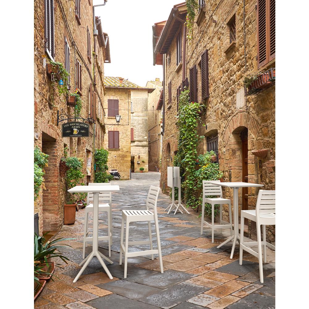 Sky Square Folding Bar Table 24 inch White