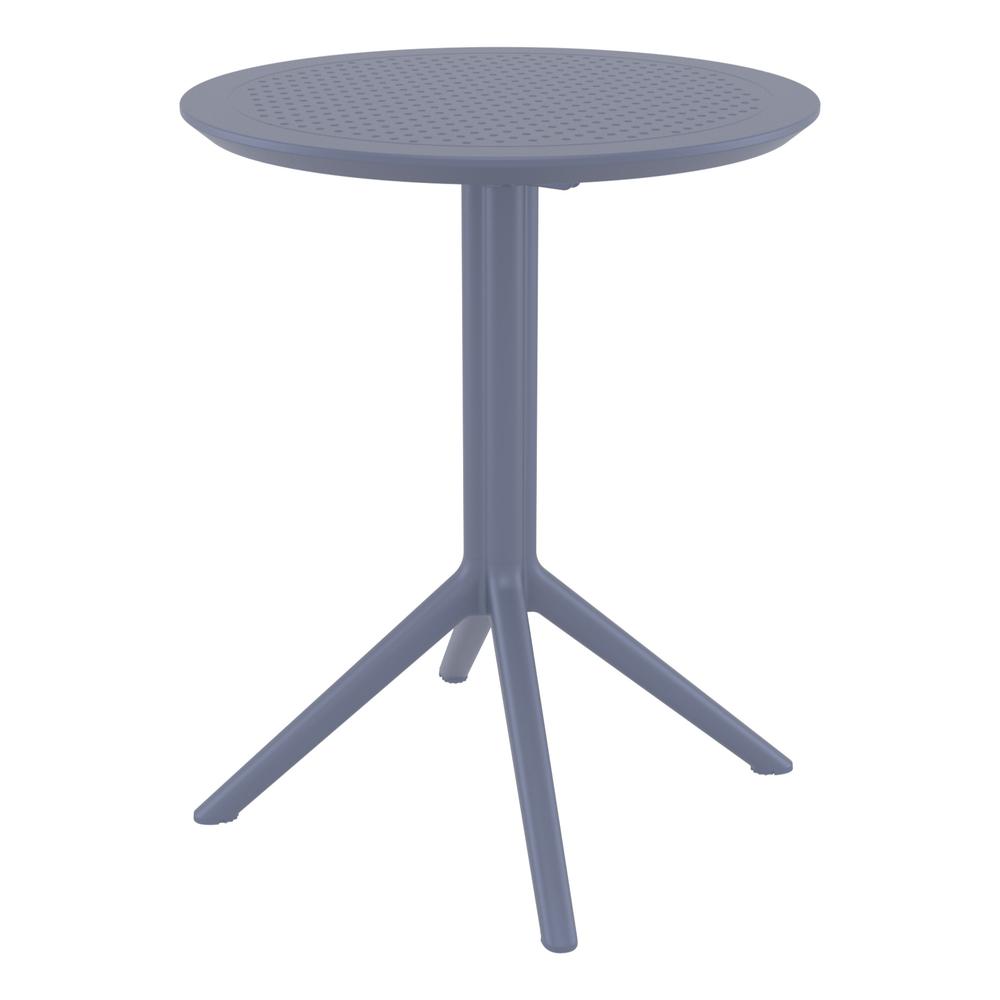 Sky Round Folding Table 24 inch Dark Gray
