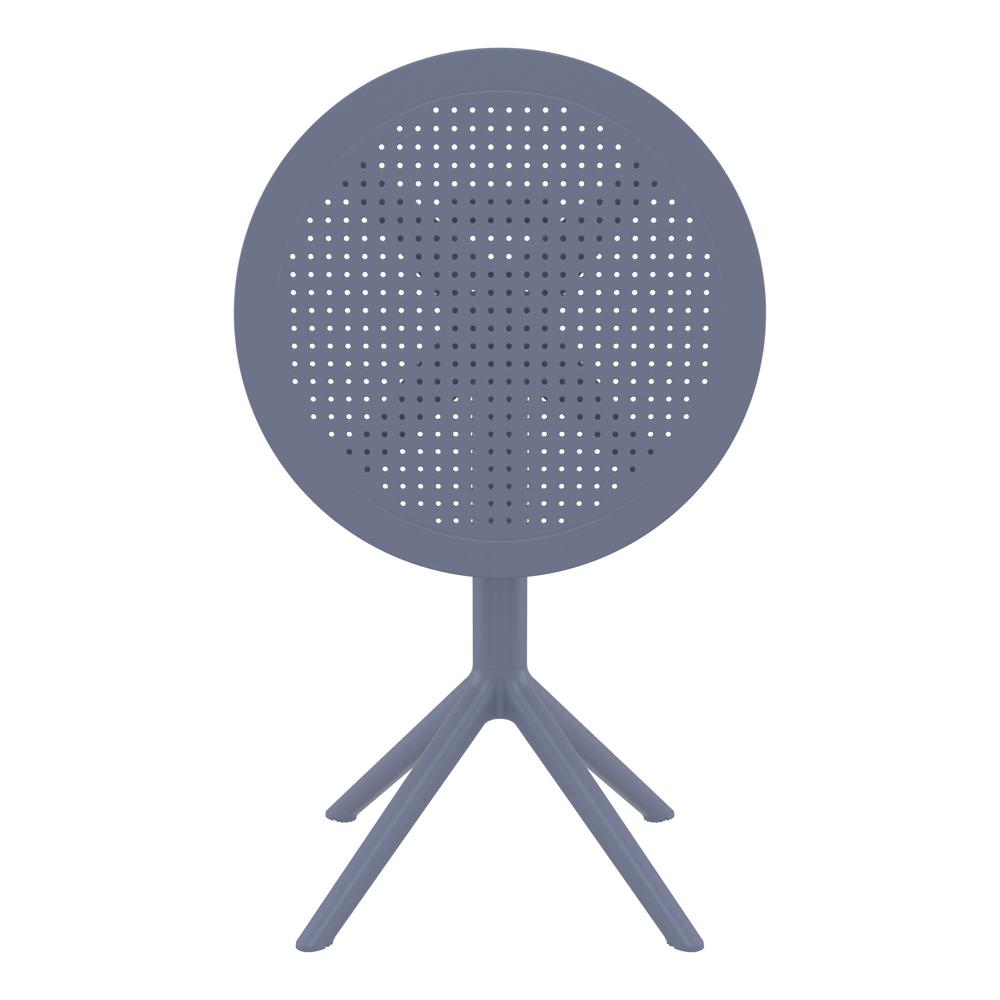 Sky Round Folding Table 24 inch Dark Gray