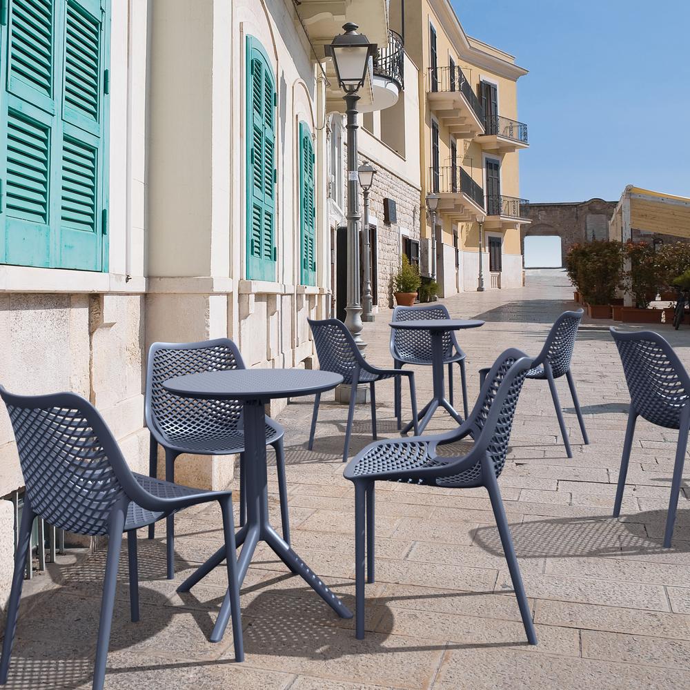 Sky Round Folding Table 24 inch Dark Gray