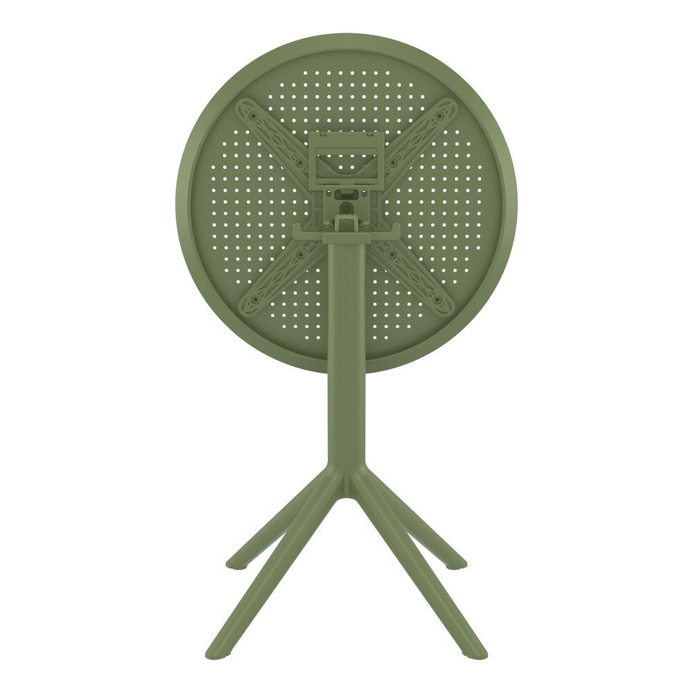Sky Round Folding Table 24 inch Olive Green