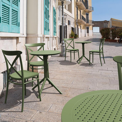 Sky Round Folding Table 24 inch Olive Green