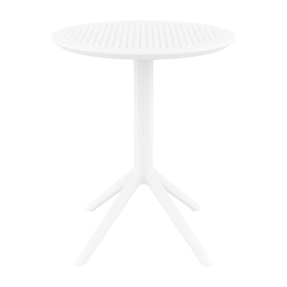Sky Round Folding Table 24 inch White