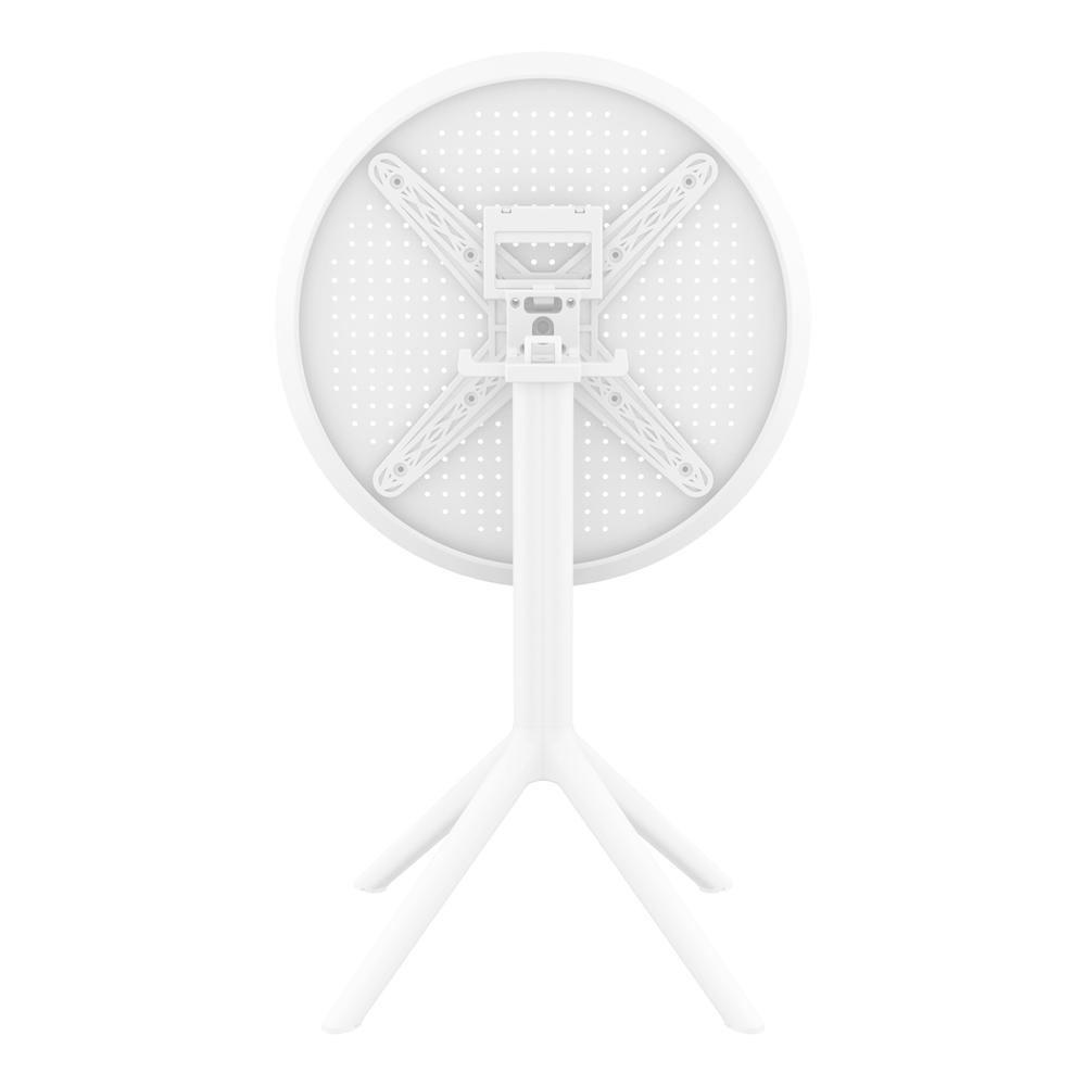 Sky Round Folding Table 24 inch White