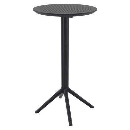 Sky Round Folding Bar Table 24 inch Black