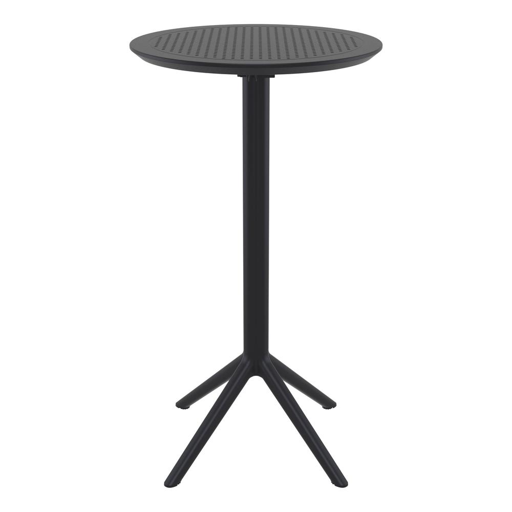 Sky Round Folding Bar Table 24 inch Black
