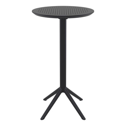 Sky Round Folding Bar Table 24 inch Black
