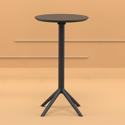 Sky Round Folding Bar Table 24 inch Black