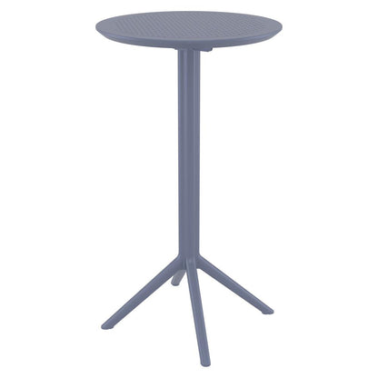 Sky Round Folding Bar Table 24 inch Dark Gray