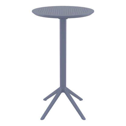 Sky Round Folding Bar Table 24 inch Dark Gray