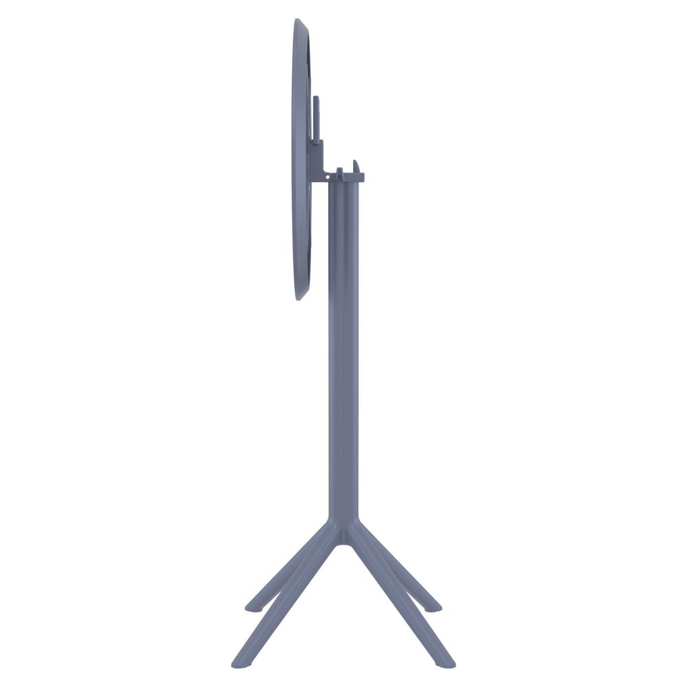 Sky Round Folding Bar Table 24 inch Dark Gray