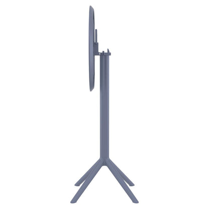 Sky Round Folding Bar Table 24 inch Dark Gray