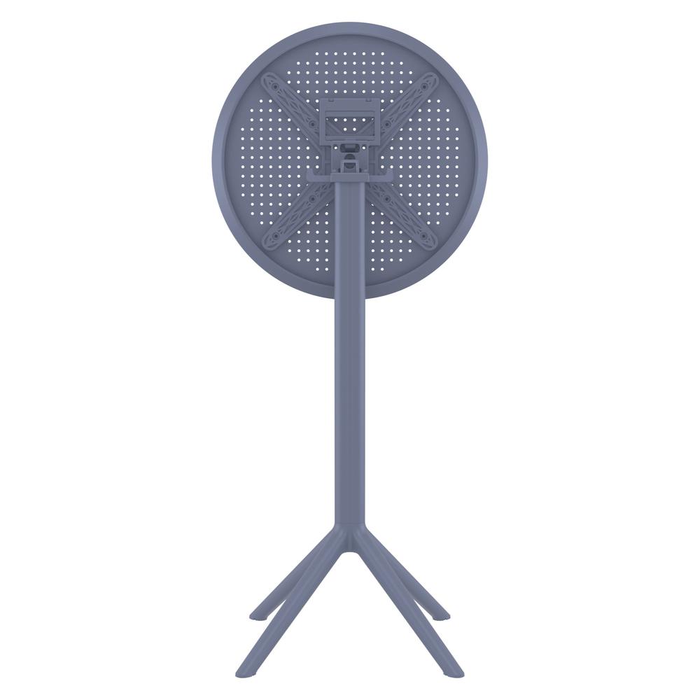 Sky Round Folding Bar Table 24 inch Dark Gray