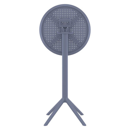 Sky Round Folding Bar Table 24 inch Dark Gray