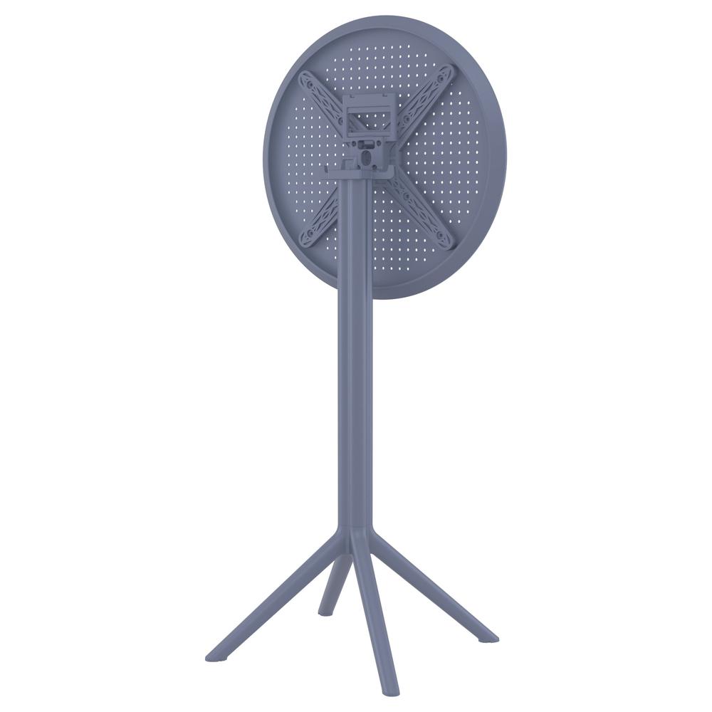 Sky Round Folding Bar Table 24 inch Dark Gray