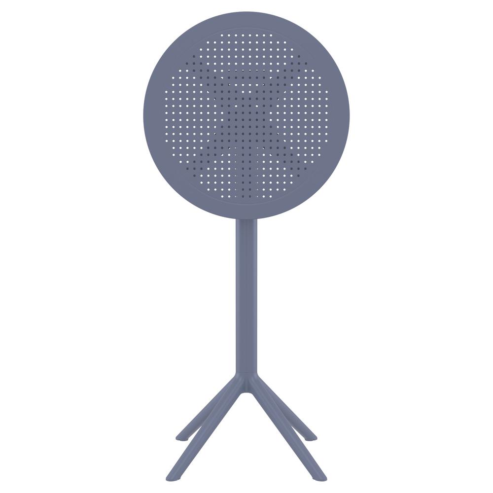 Sky Round Folding Bar Table 24 inch Dark Gray