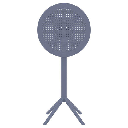 Sky Round Folding Bar Table 24 inch Dark Gray