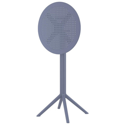 Sky Round Folding Bar Table 24 inch Dark Gray
