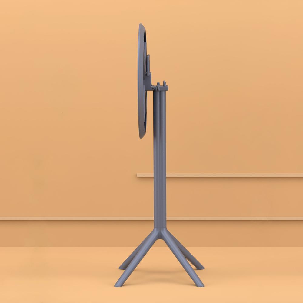 Sky Round Folding Bar Table 24 inch Dark Gray