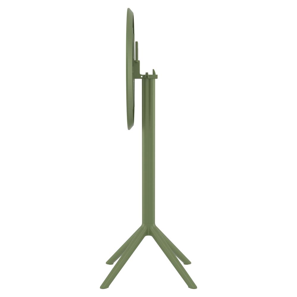 Sky Round Folding Bar Table 24 inch Olive Green