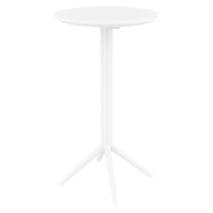 Sky Round Folding Bar Table 24 inch White