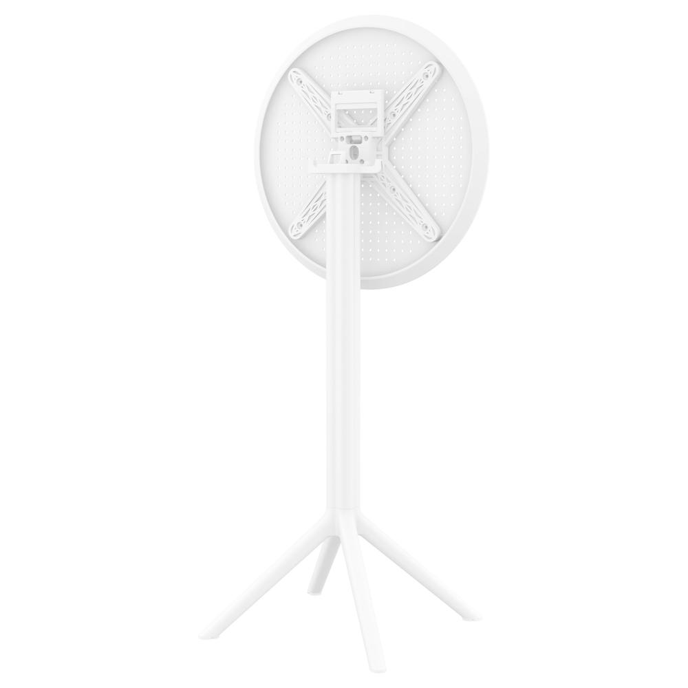 Sky Round Folding Bar Table 24 inch White