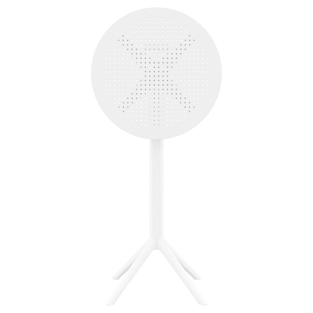Sky Round Folding Bar Table 24 inch White