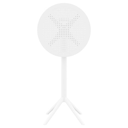 Sky Round Folding Bar Table 24 inch White