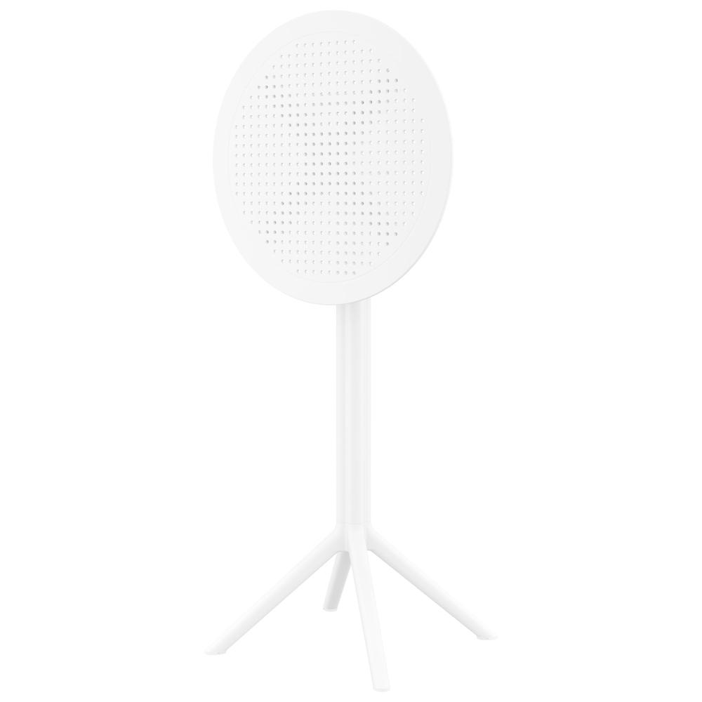 Sky Round Folding Bar Table 24 inch White