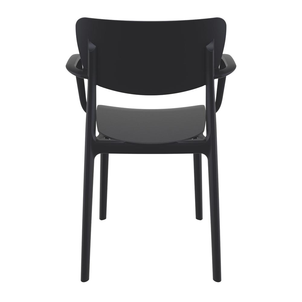 Lisa Outdoor Dining Arm Chair Black, Set of 2