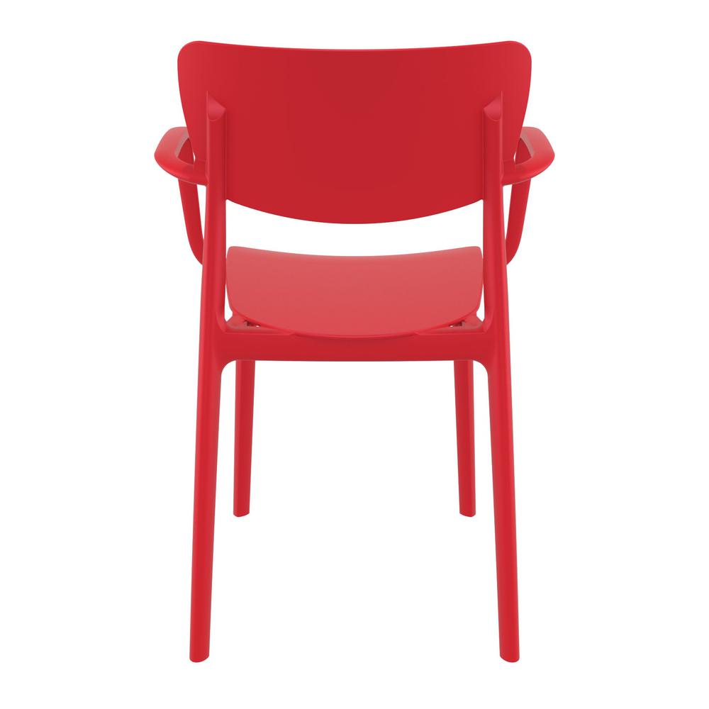Lisa Outdoor Dining Arm Chair Red, Set of 2