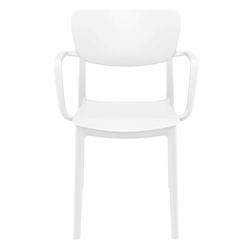 Lisa Outdoor Dining Arm Chair White, Set of 2