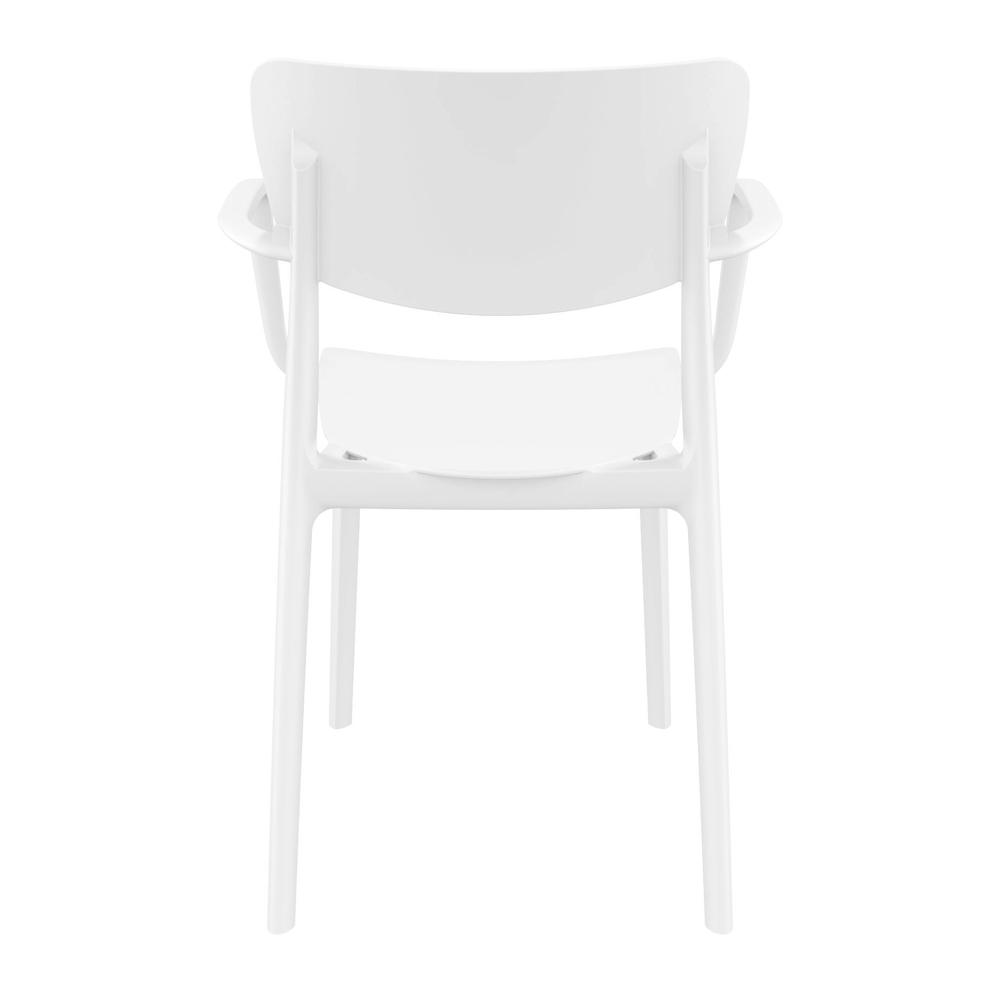 Lisa Outdoor Dining Arm Chair White, Set of 2