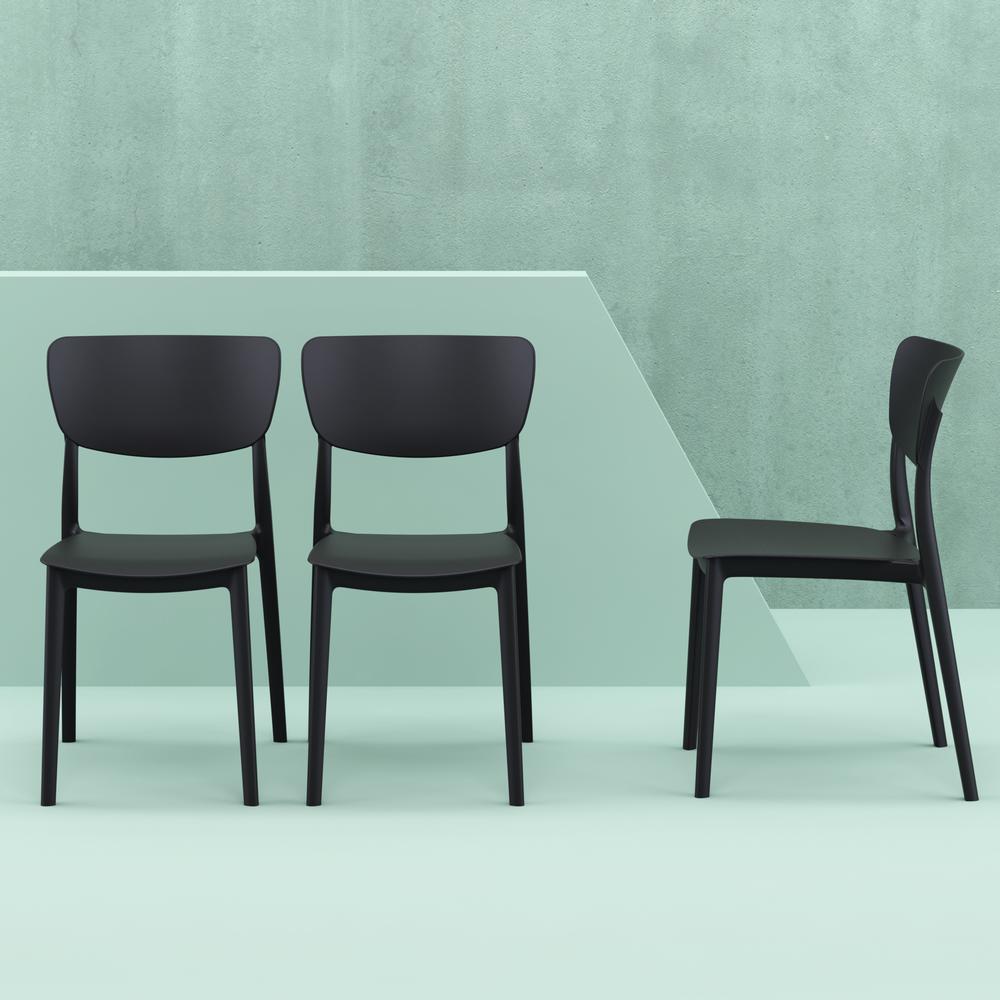 Monna Outdoor Dining Chair Black, Set of 2