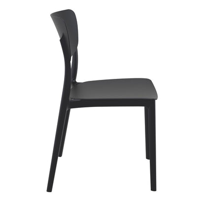 Monna Outdoor Dining Chair Black, Set of 2