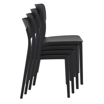 Monna Outdoor Dining Chair Black, Set of 2