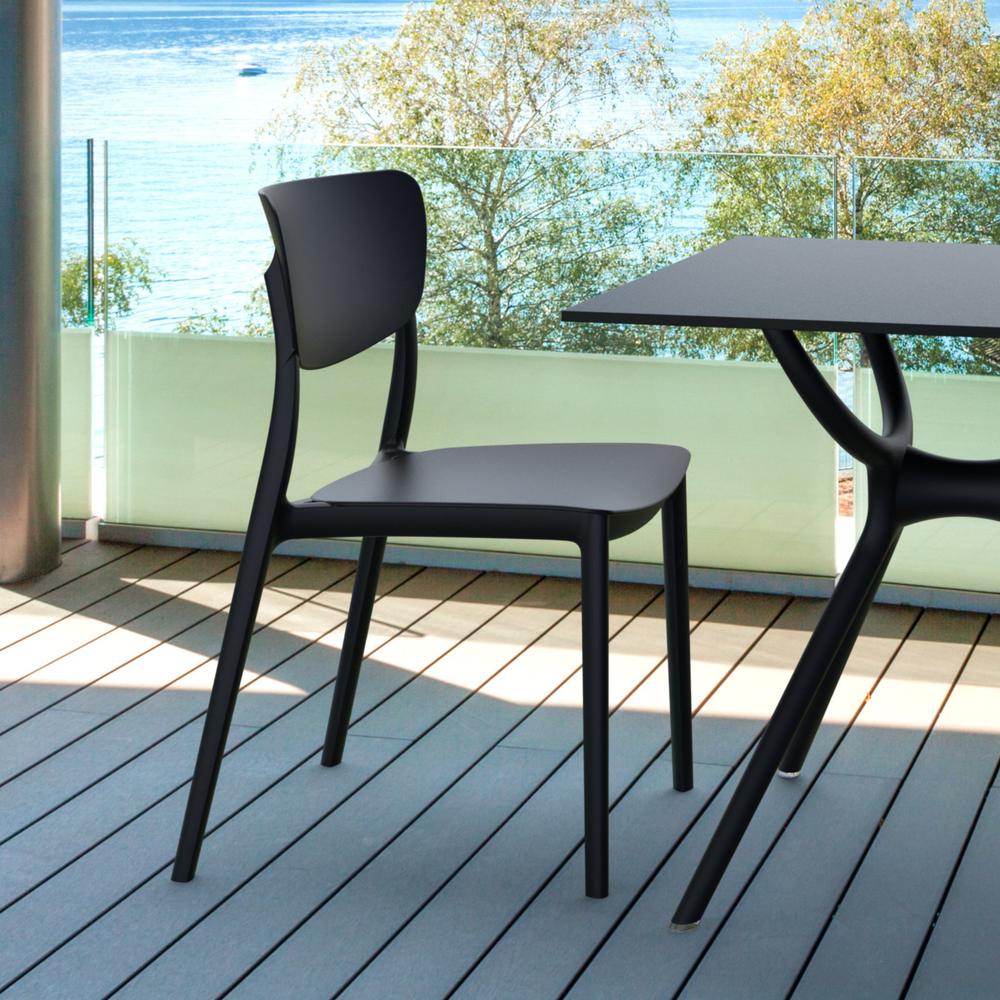 Monna Outdoor Dining Chair Black, Set of 2