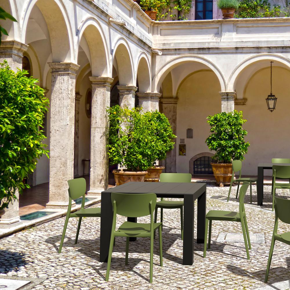 Monna Outdoor Dining Chair Olive Green, Set of 2