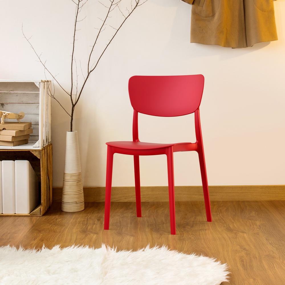 Monna Outdoor Dining Chair Red, Set of 2