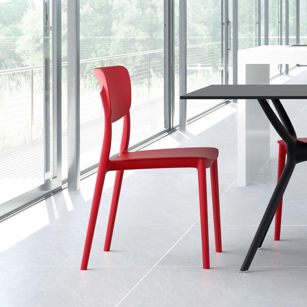 Monna Outdoor Dining Chair Red, Set of 2