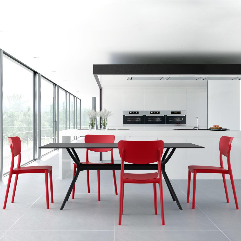 Monna Outdoor Dining Chair Red, Set of 2