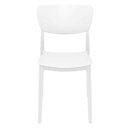 Monna Outdoor Dining Chair White, Set of 2