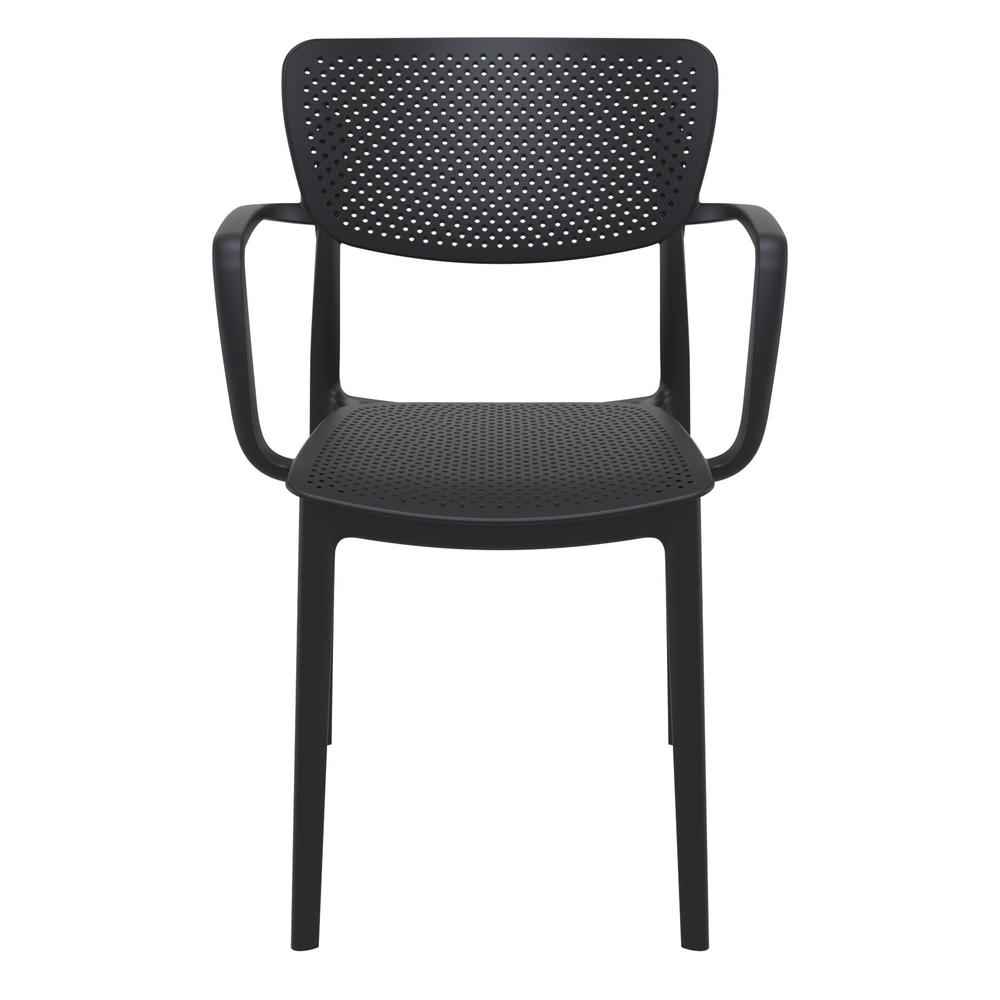 Loft Outdoor Dining Arm Chair Black, Set of 2