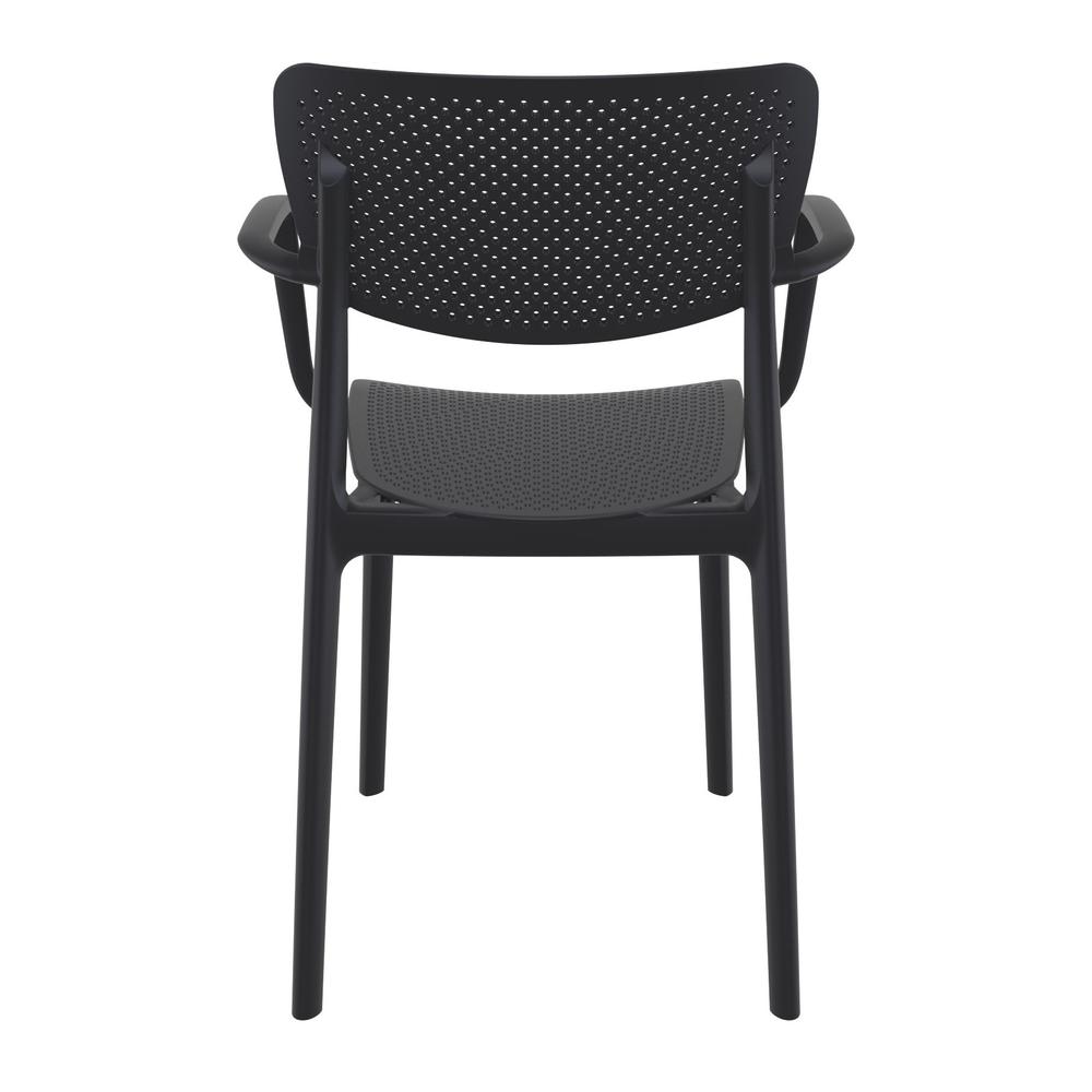 Loft Outdoor Dining Arm Chair Black, Set of 2