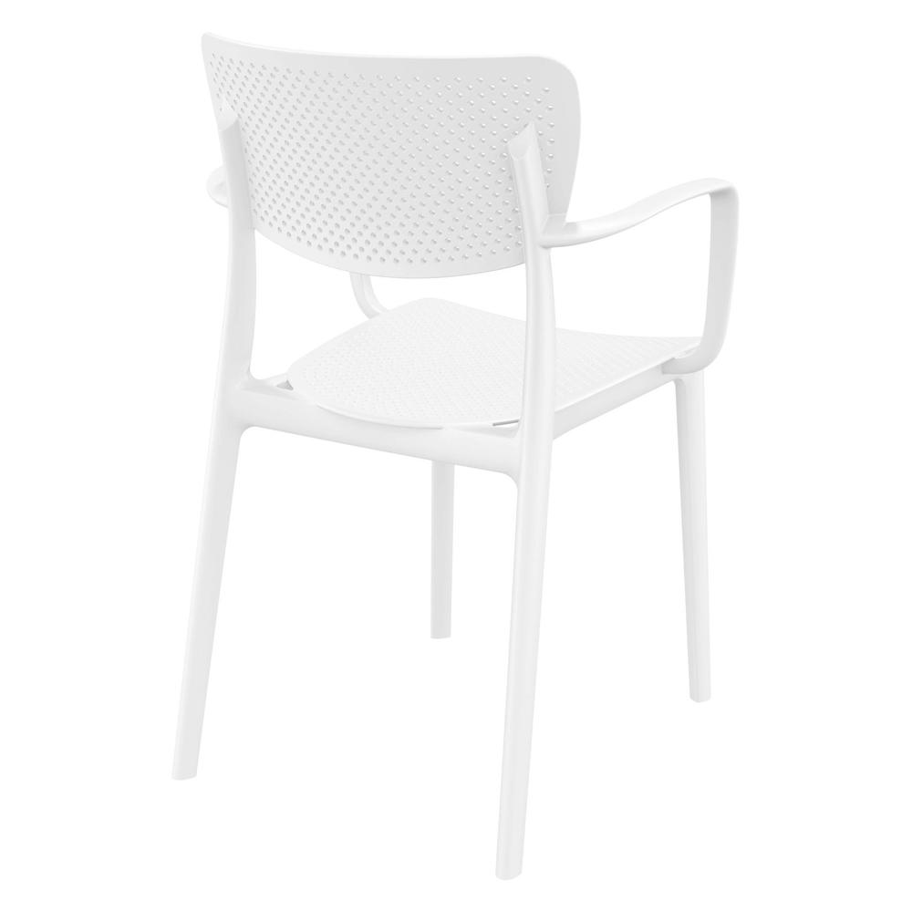 Loft Outdoor Dining Arm Chair White, Set of 2