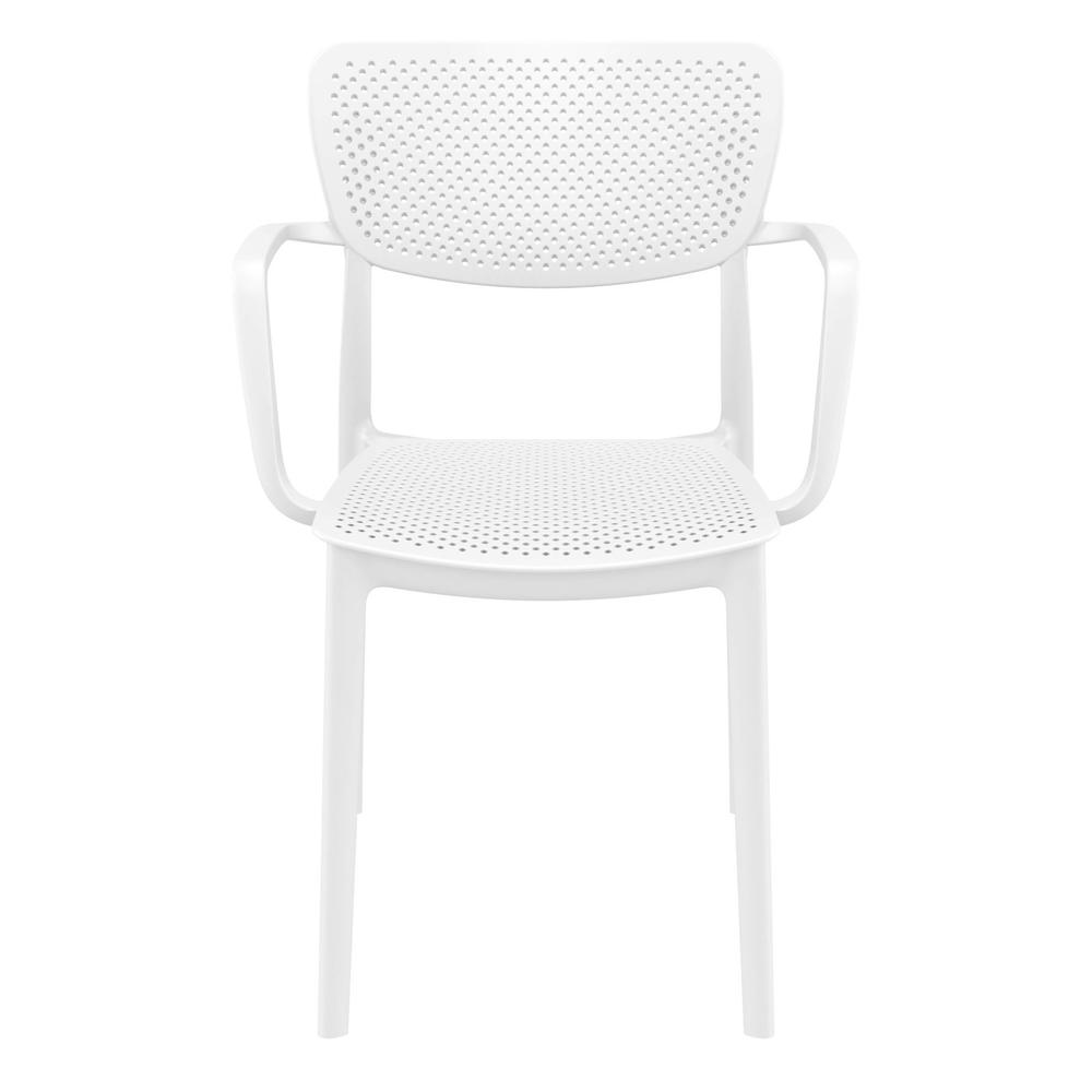Loft Outdoor Dining Arm Chair White, Set of 2